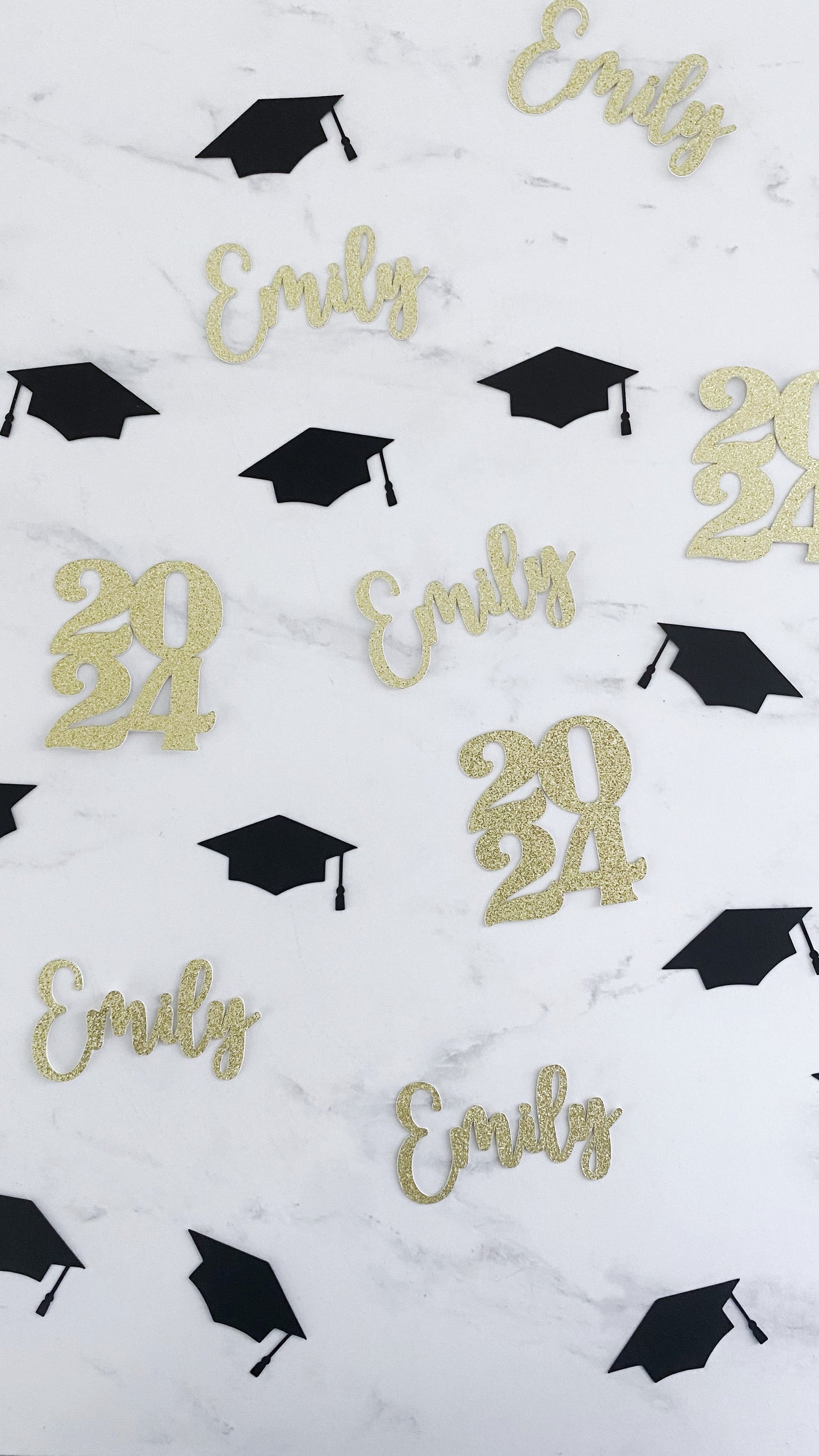 Personalized Name and 2025 Graduation Confetti