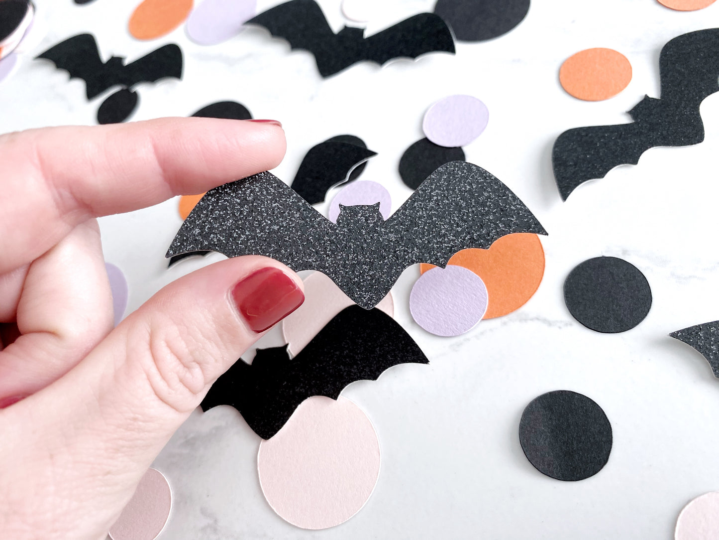 Bat Confetti With Circles