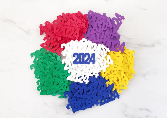 2024 Graduation Confetti - Choose Your Color