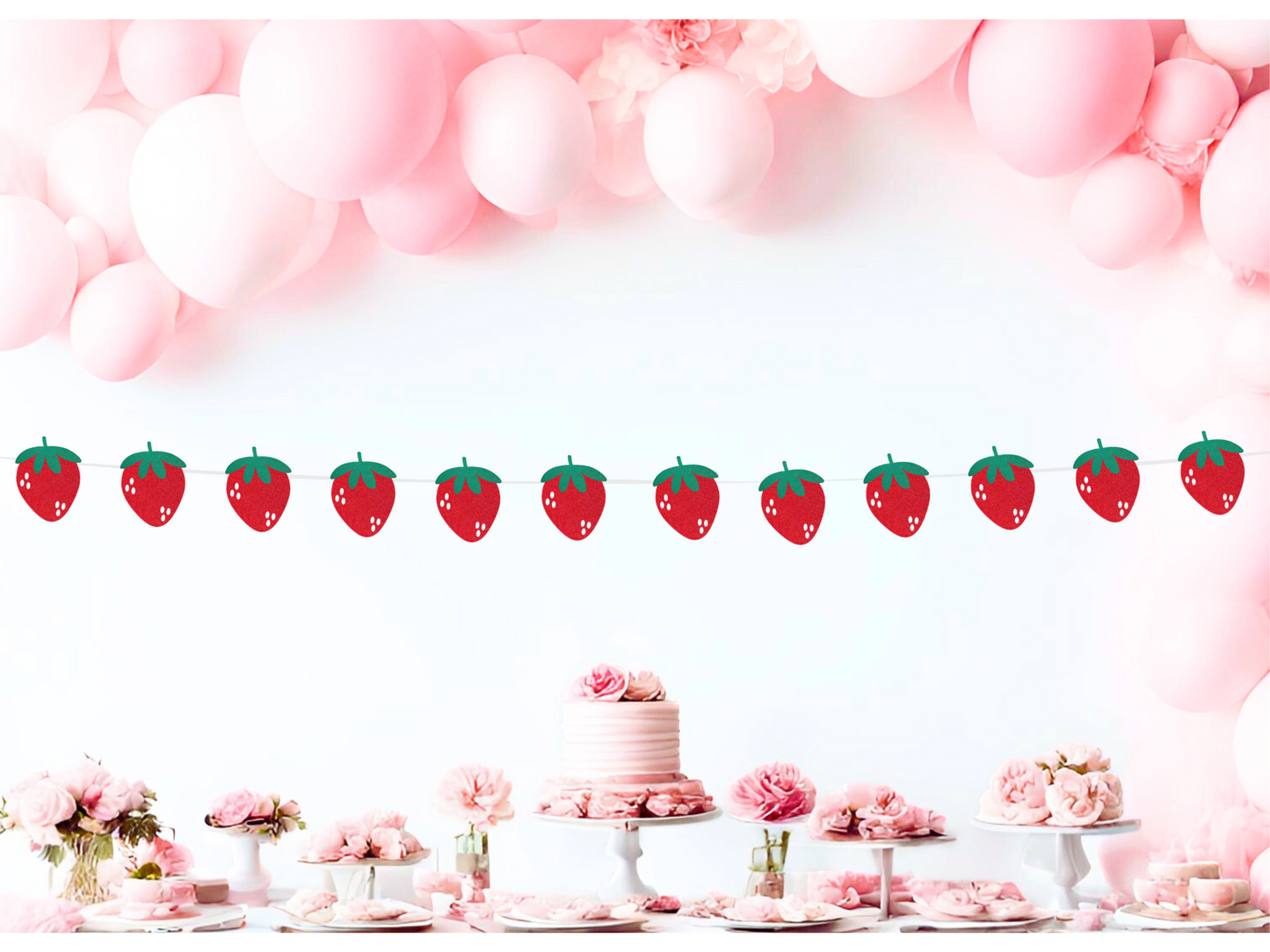Personalized Berry 1st Birthday Banner - Strawberry First Birthday Theme