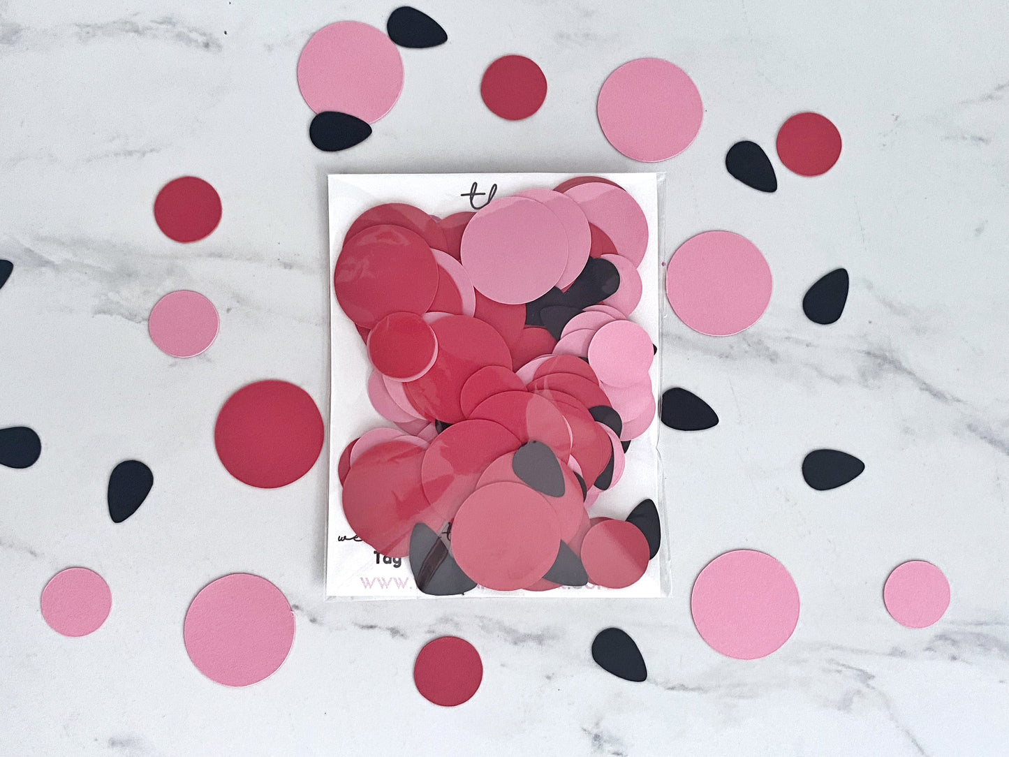 Watermelon Confetti - Light Pink & Coral Red