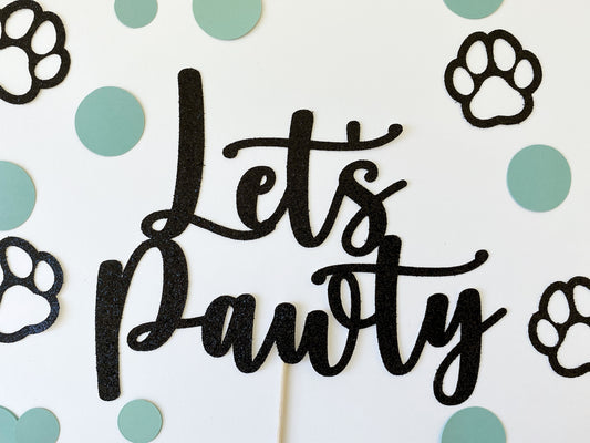 Let's Pawty Cake Topper
