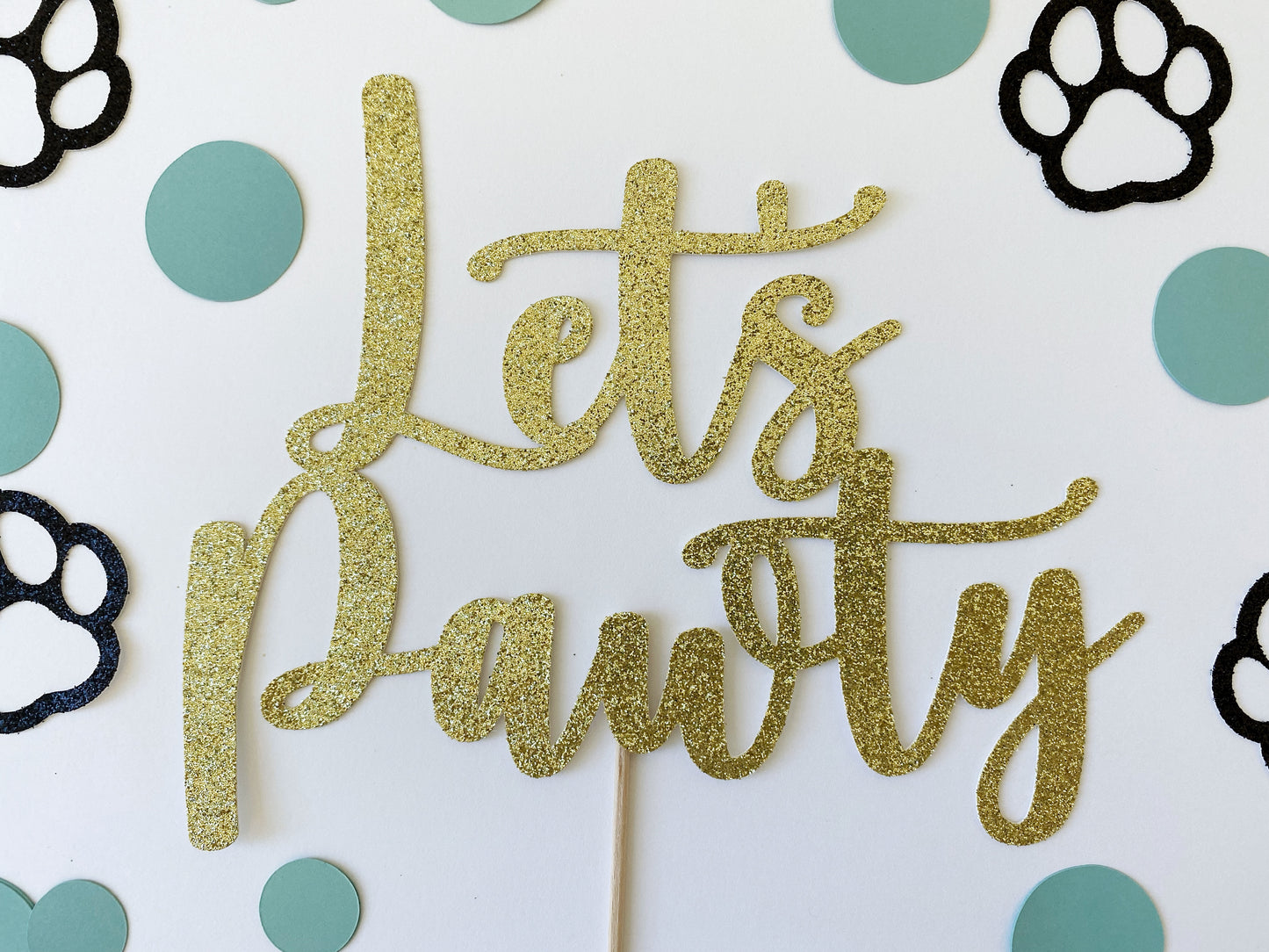 Let's Pawty Cake Topper