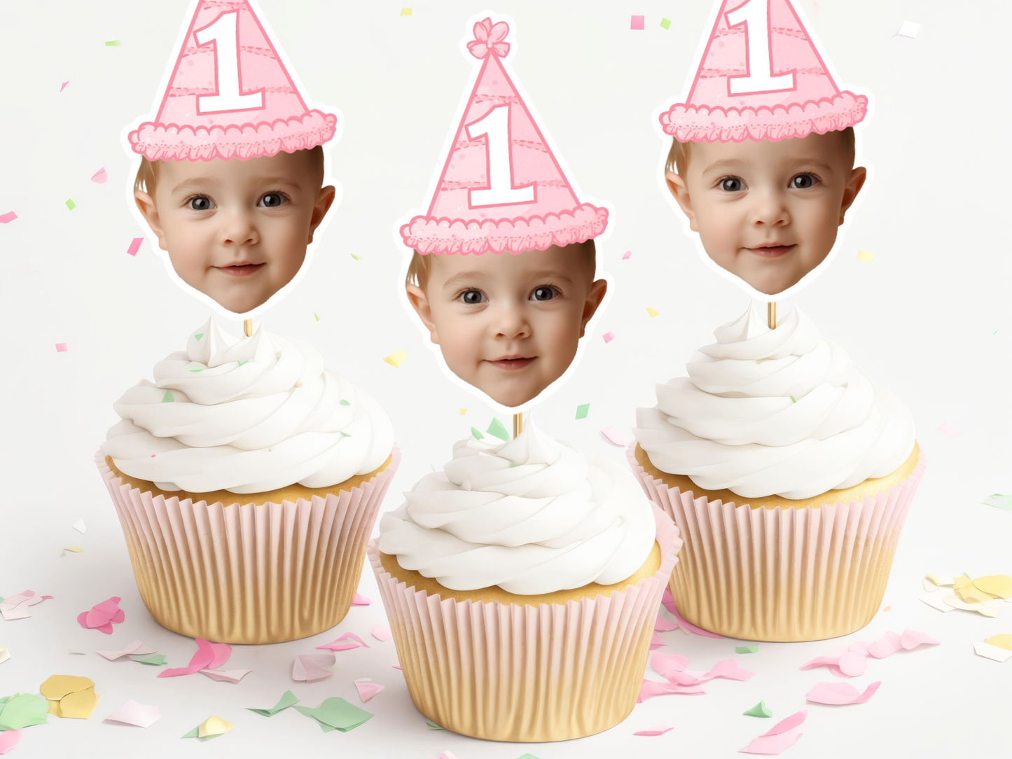 Custom Face Cupcake Toppers, Birthday Decorations, Birthday Decor