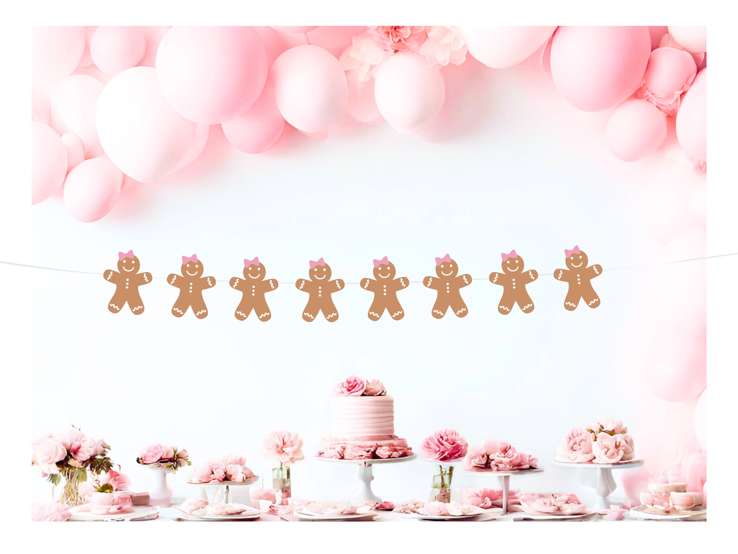 Christmas Girl Gingerbread Banner, Oh Snap Themed Birthday