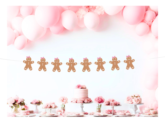 Christmas Girl Gingerbread Banner, Oh Snap Themed Birthday