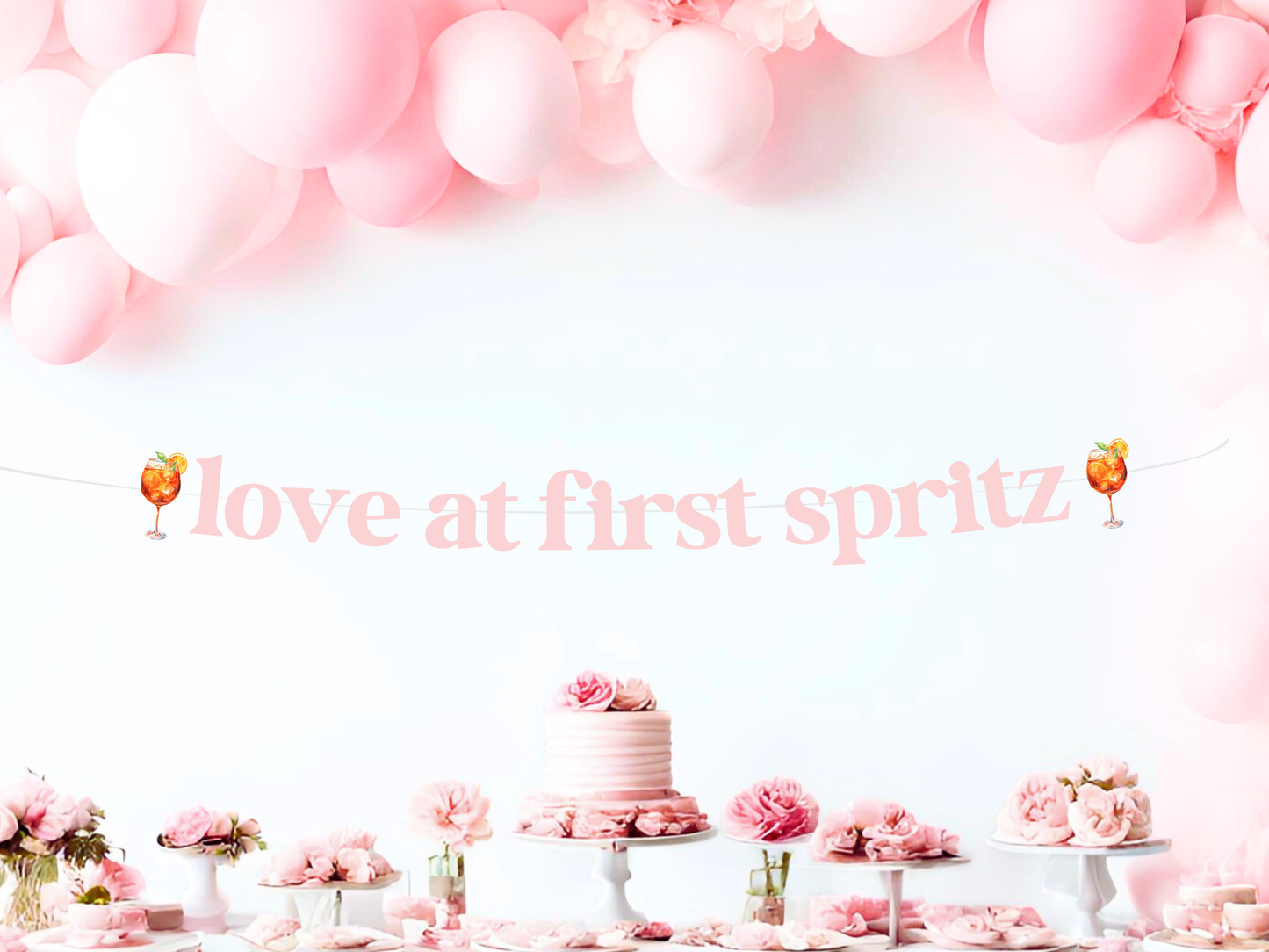 Love at First Spritz Bridal Shower Banner, Aperol Spritz Bridal Brunch Decor