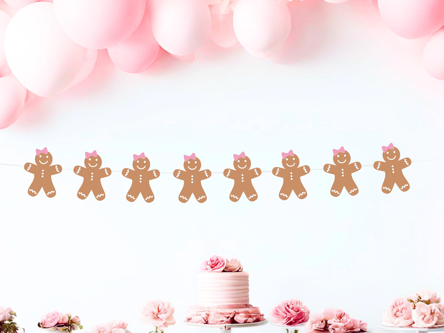 Christmas Girl Gingerbread Banner, Oh Snap Themed Birthday