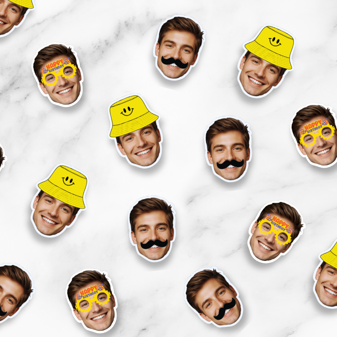 Custom Face Confetti, Birthday Decorations, Birthday Decor