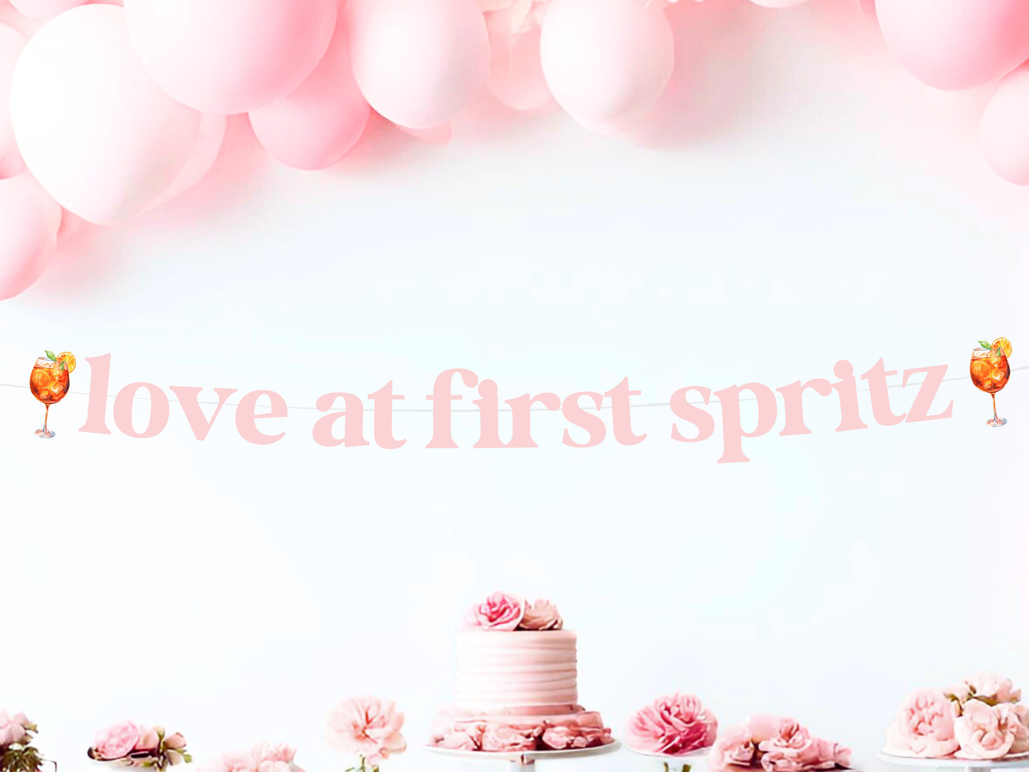 Love at First Spritz Bridal Shower Banner, Aperol Spritz Bridal Brunch Decor