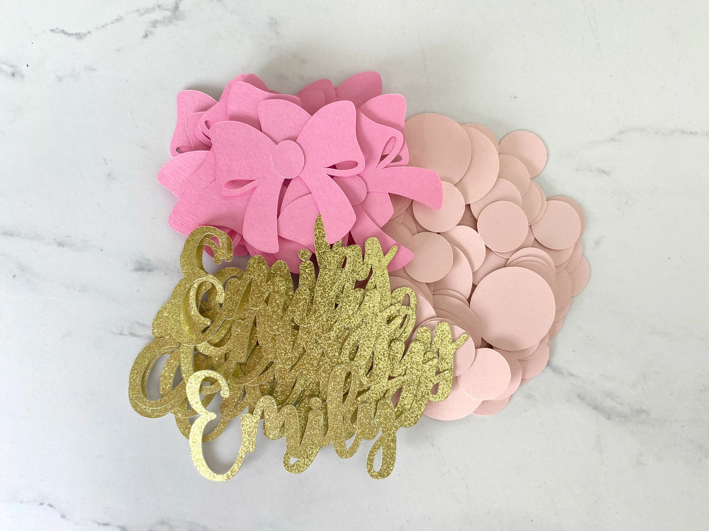 Custom Name and Bow Confetti