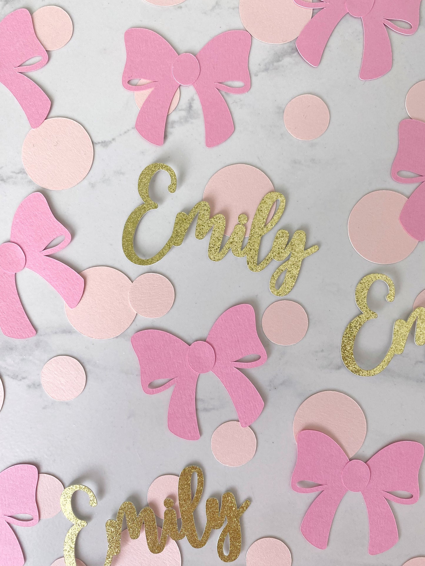 Custom Name and Bow Confetti