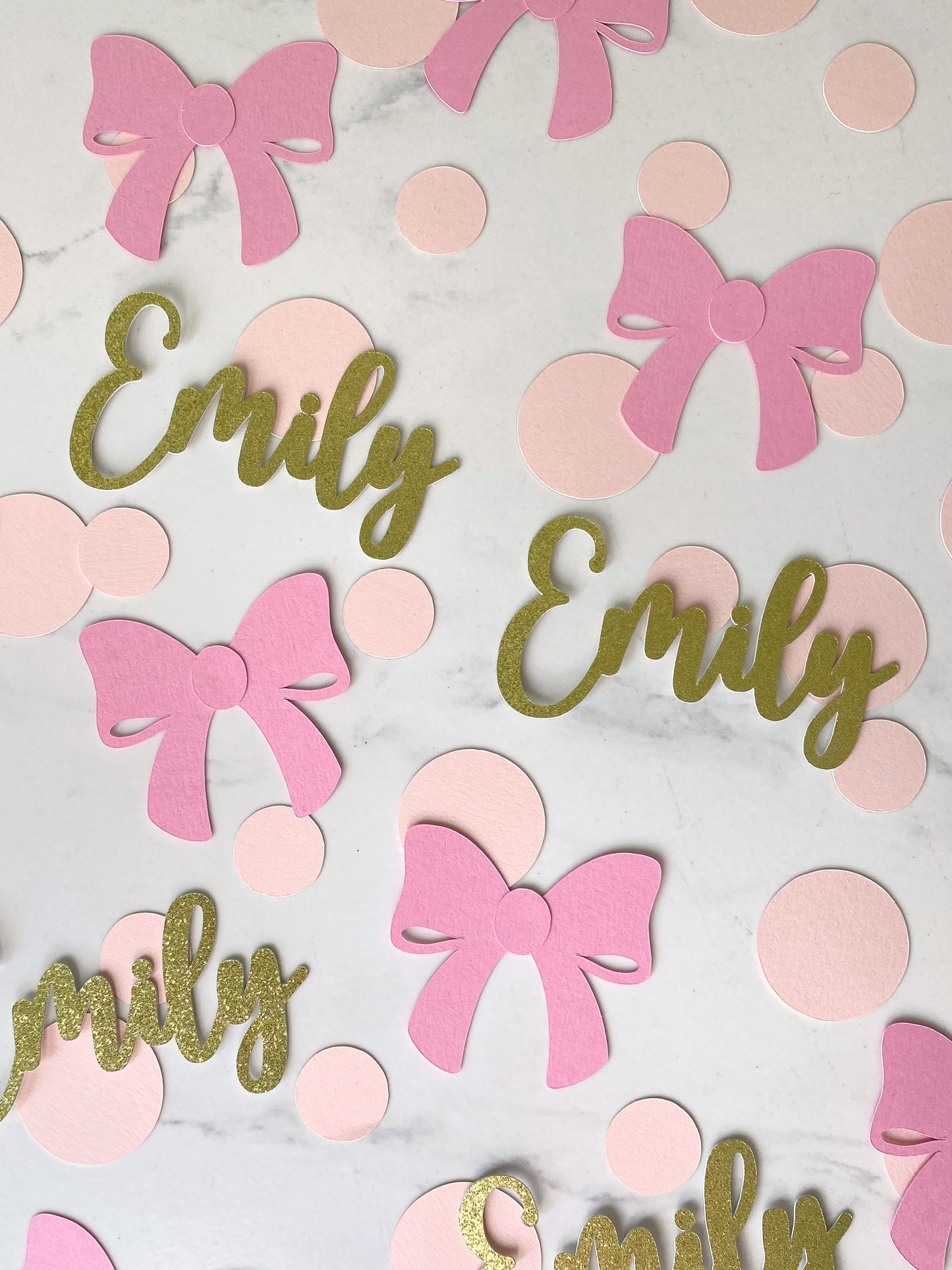 Custom Name and Bow Confetti