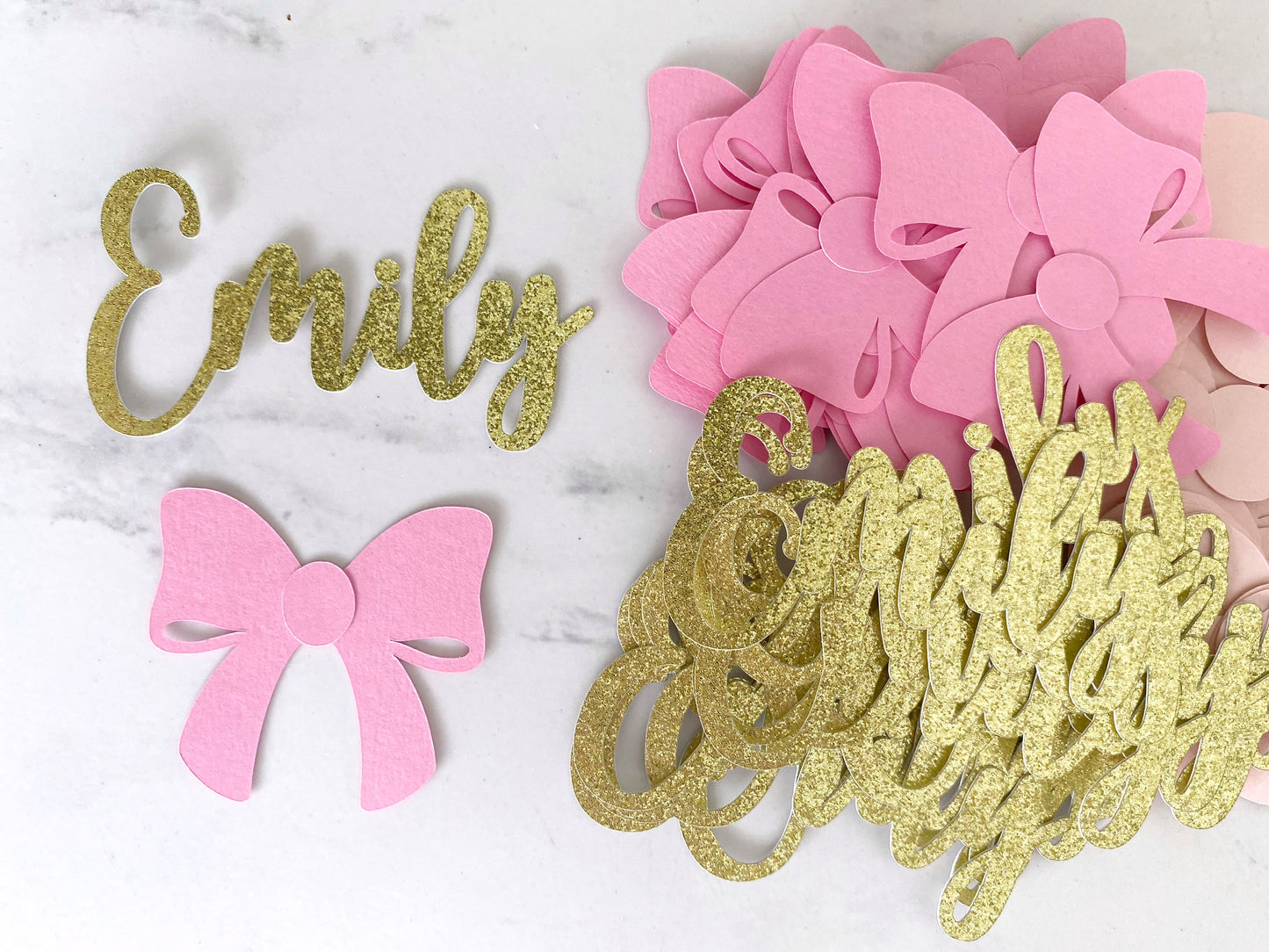 Custom Name and Bow Confetti