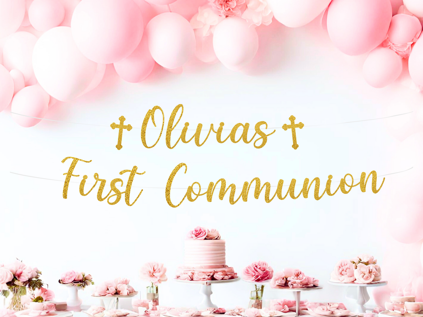 Personalized First Holy Communion Banner