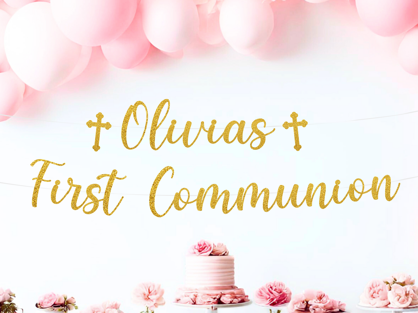 Personalized First Holy Communion Banner