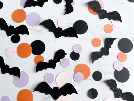 Bat Confetti With Circles