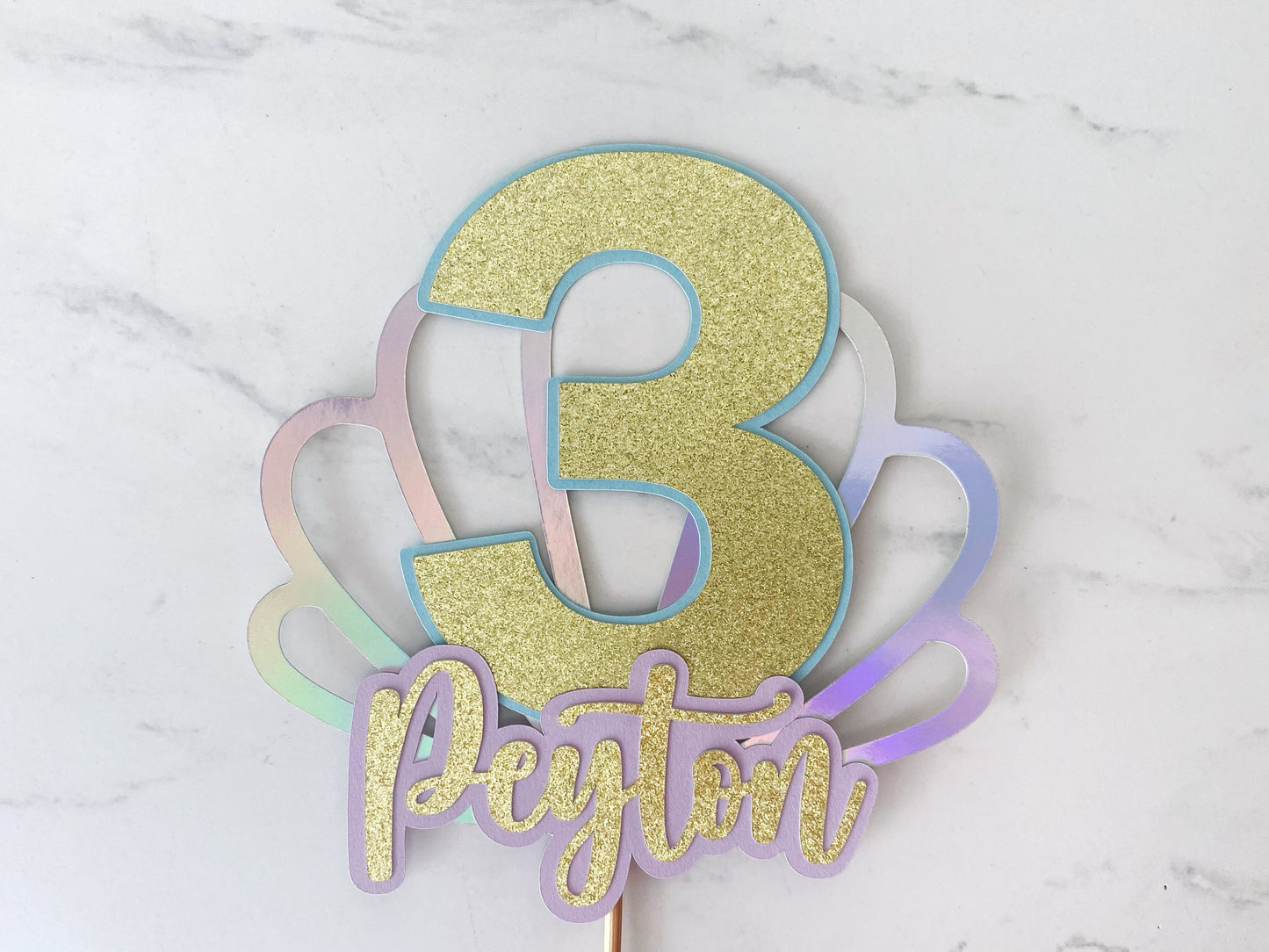 Personalized Mermaid Cake Topper