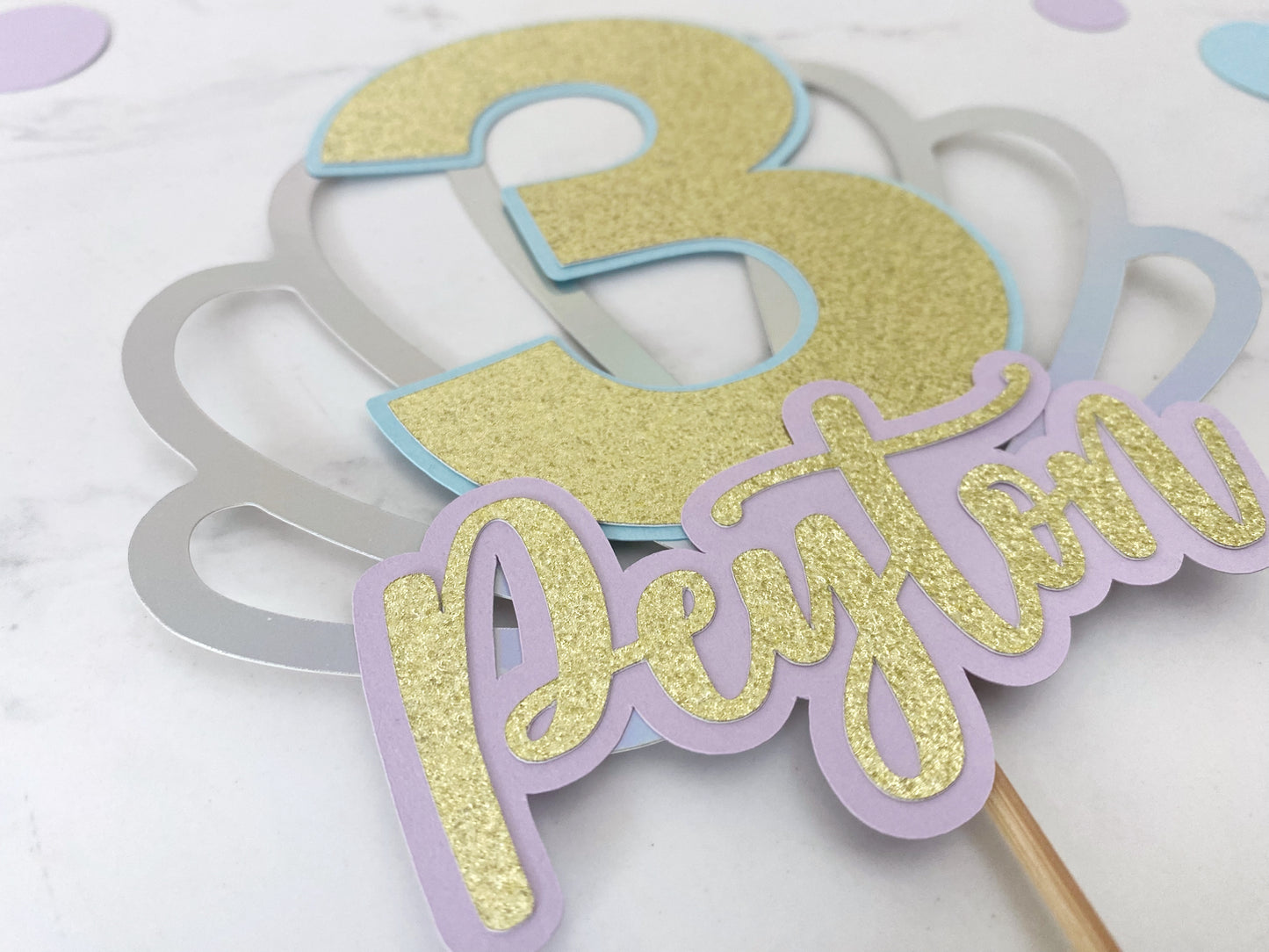Personalized Mermaid Cake Topper