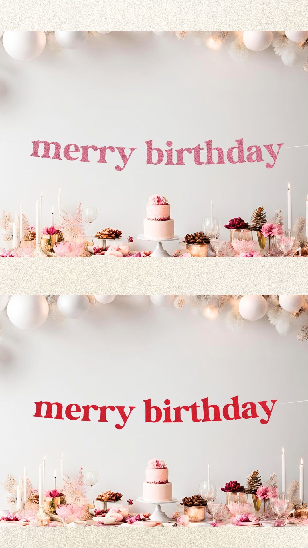 Merry Birthday Cake Topper - Personalize for ANY age!