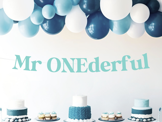 Mr. Onederful First Birthday Banner