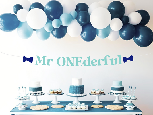 Mr. Onederful First Birthday Banner