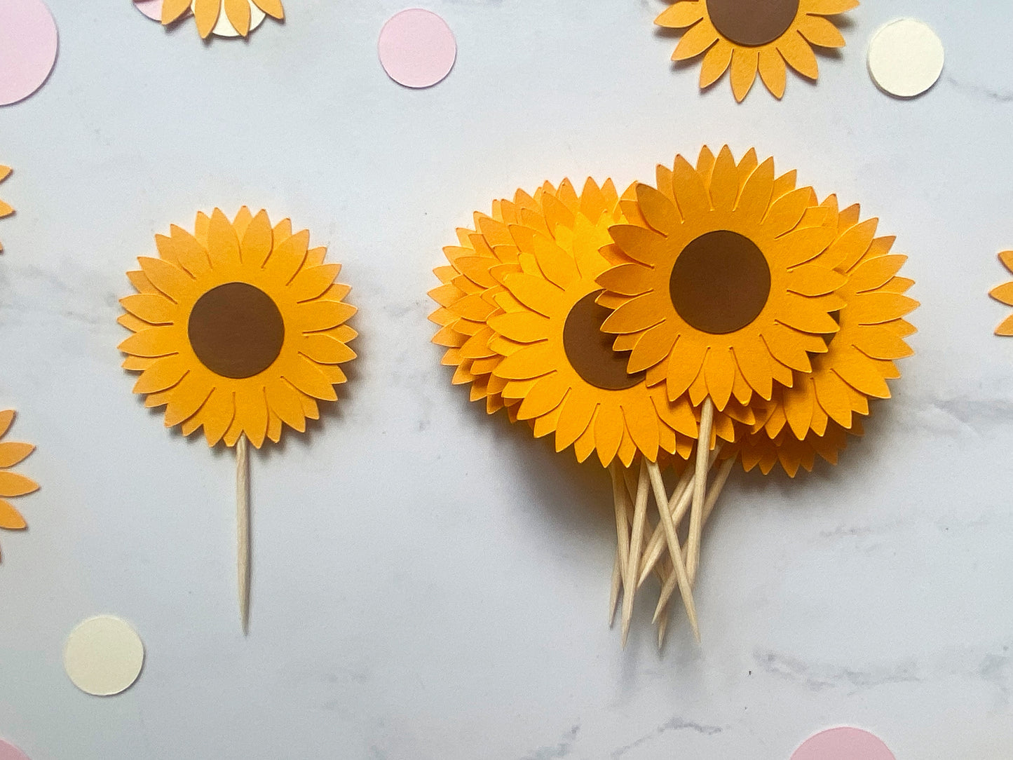 Sunflower Cupcake Toppers