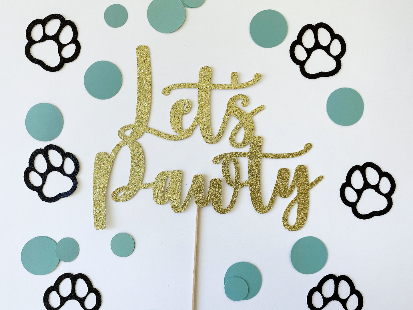 Let's Pawty Cake Topper